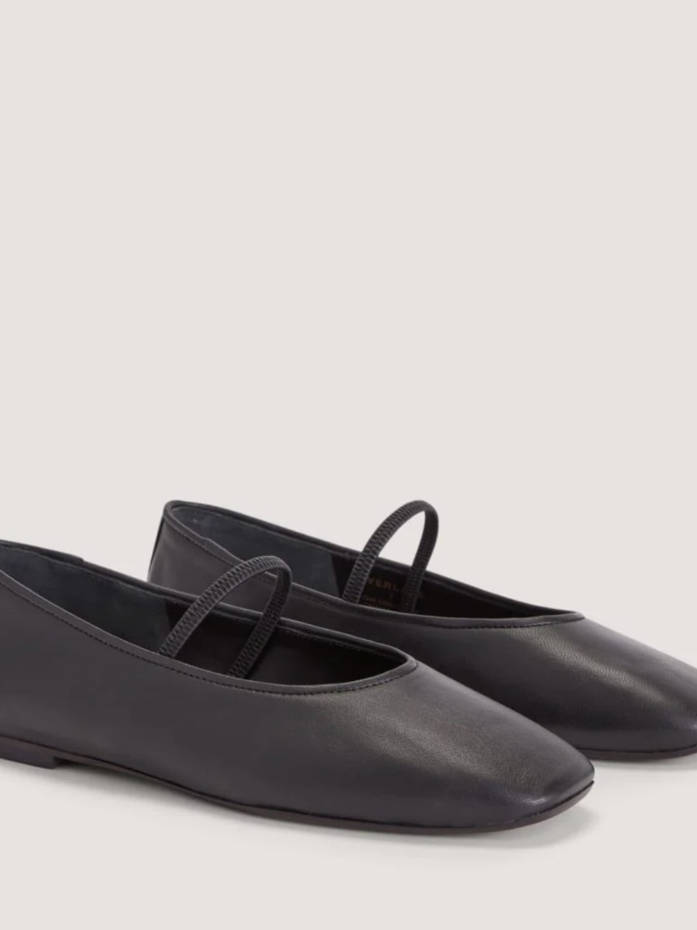 Everlane The Day Mary Jane Black Flats Size 6.5 NEW